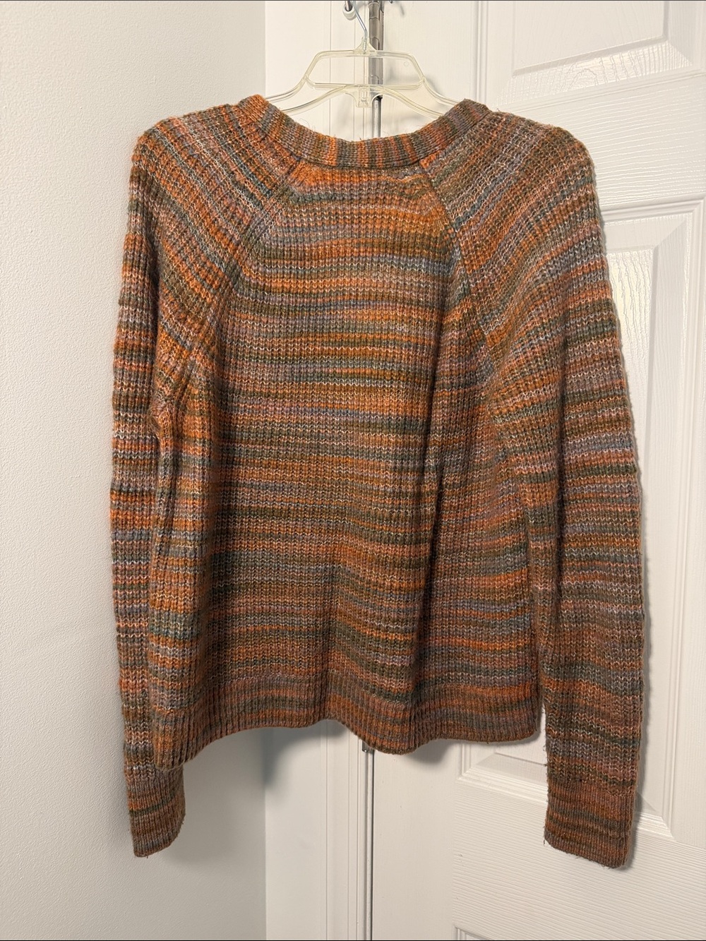 LOFT Multicolor Ribbed Button-Front Cardigan - Picture 4 of 6
